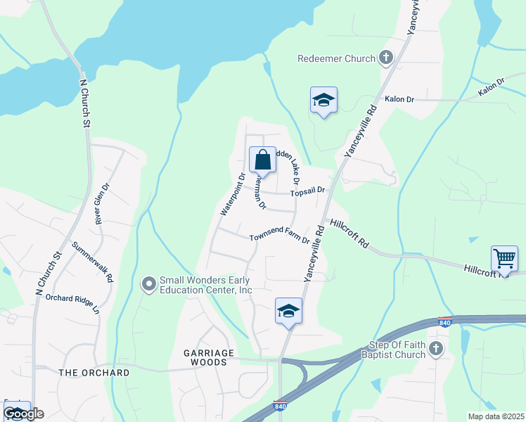 map of restaurants, bars, coffee shops, grocery stores, and more near 5617 Fisherman Drive in Browns Summit