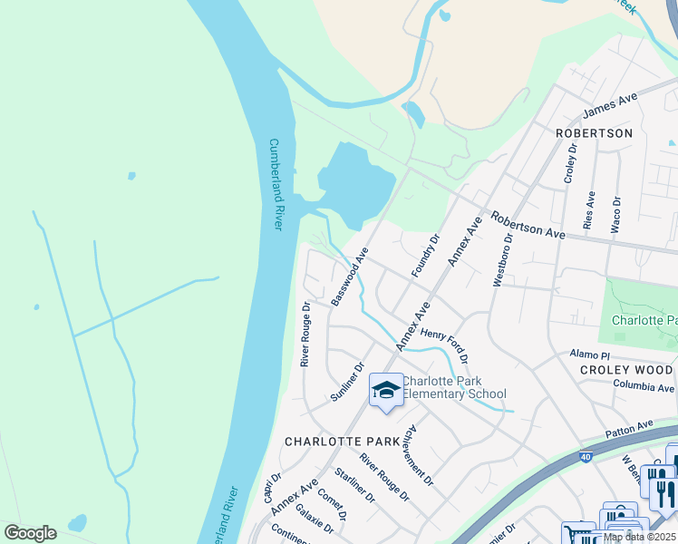 map of restaurants, bars, coffee shops, grocery stores, and more near 514 Basswood Avenue in Nashville