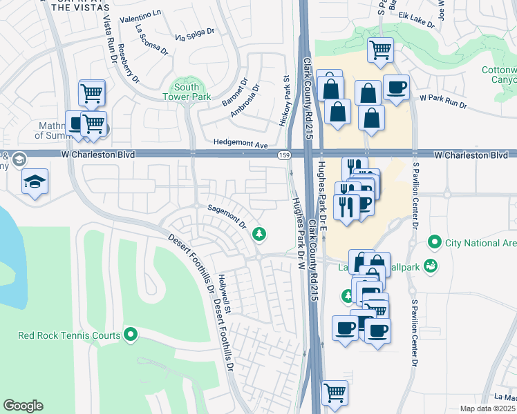 map of restaurants, bars, coffee shops, grocery stores, and more near 11286 Cactus Tower Ave in Las Vegas