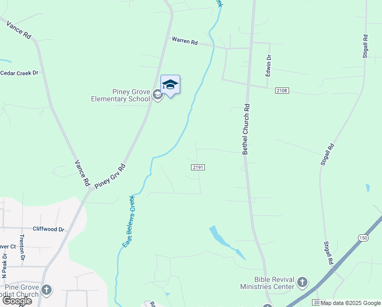 map of restaurants, bars, coffee shops, grocery stores, and more near Bethel Forest Drive in Forsyth County