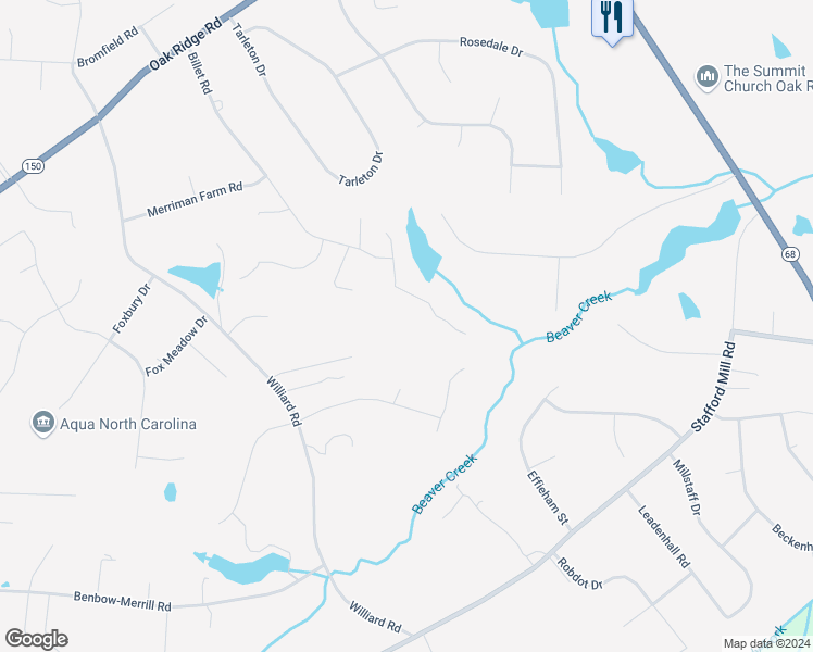 map of restaurants, bars, coffee shops, grocery stores, and more near 5501 Tanyard Court in Oak Ridge