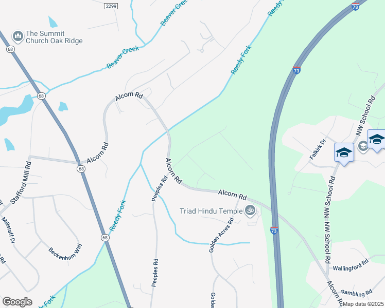 map of restaurants, bars, coffee shops, grocery stores, and more near 6222 Bateman Court in Oak Ridge