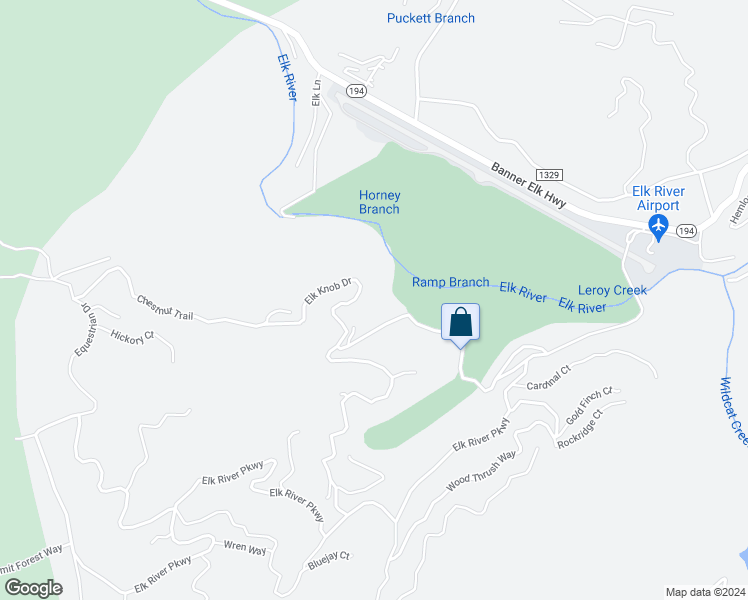 map of restaurants, bars, coffee shops, grocery stores, and more near 45 Elk Knob Drive in Banner Elk