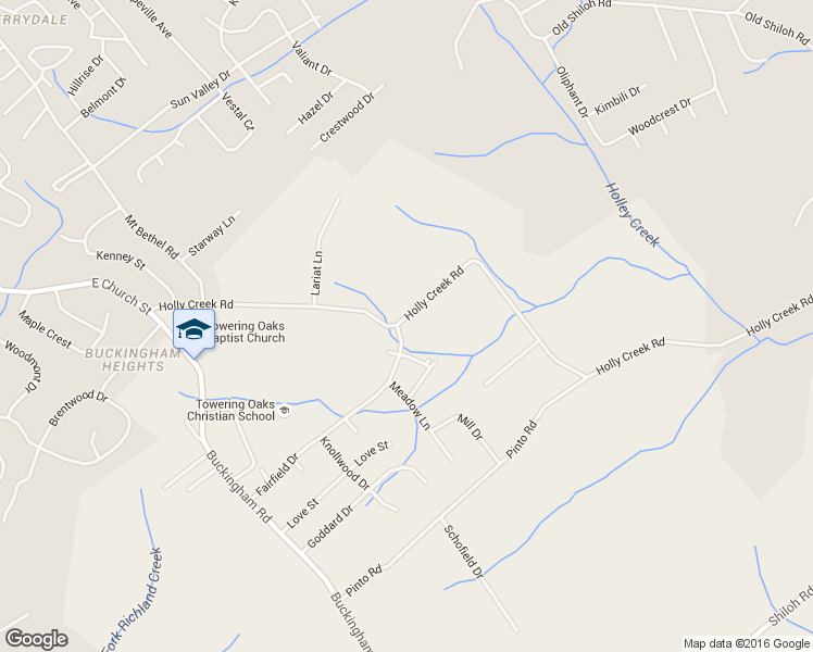 map of restaurants, bars, coffee shops, grocery stores, and more near 530 Fairfield Drive in Greeneville