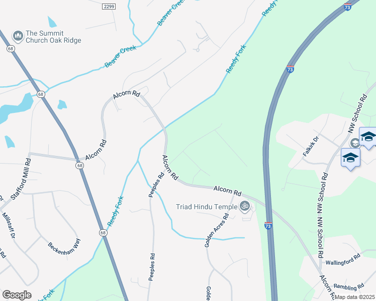 map of restaurants, bars, coffee shops, grocery stores, and more near 6222 Bateman Court in Oak Ridge