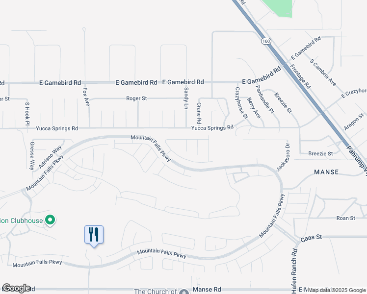 map of restaurants, bars, coffee shops, grocery stores, and more near 4317 S. Via Vinci Court in Pahrump