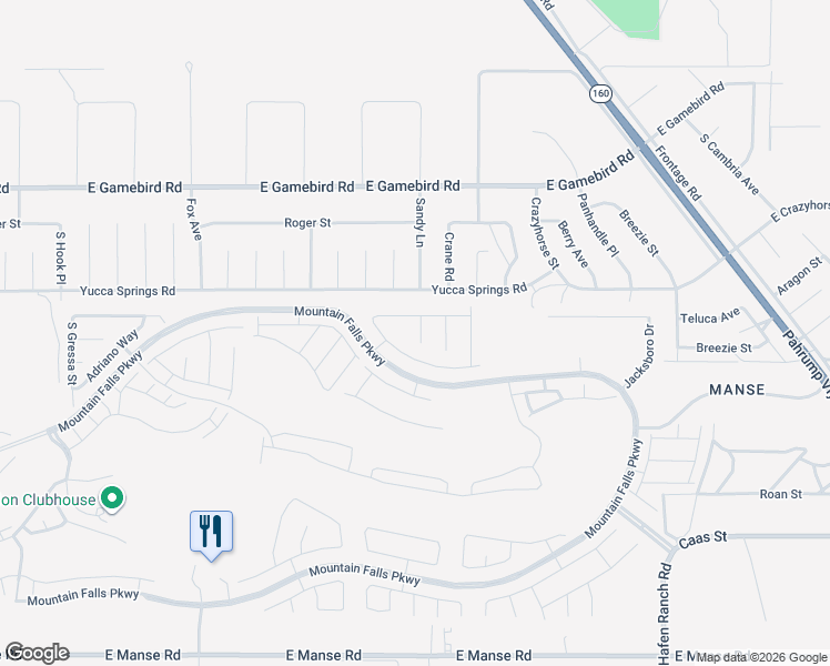 map of restaurants, bars, coffee shops, grocery stores, and more near 4317 S. Via Vinci Court in Pahrump
