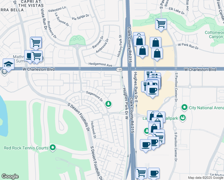 map of restaurants, bars, coffee shops, grocery stores, and more near 11261 Essence Point Avenue in Las Vegas
