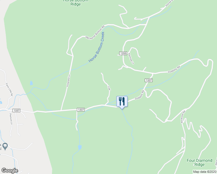 map of restaurants, bars, coffee shops, grocery stores, and more near Trail in Banner Elk