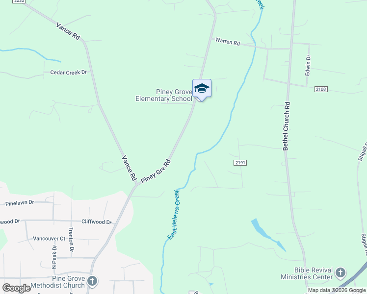 map of restaurants, bars, coffee shops, grocery stores, and more near 8375 Vance Road in Kernersville