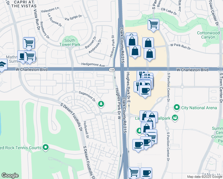 map of restaurants, bars, coffee shops, grocery stores, and more near 11249 Essence Point Avenue in Las Vegas