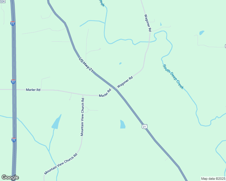 map of restaurants, bars, coffee shops, grocery stores, and more near 2352 Marler Road in Hamptonville
