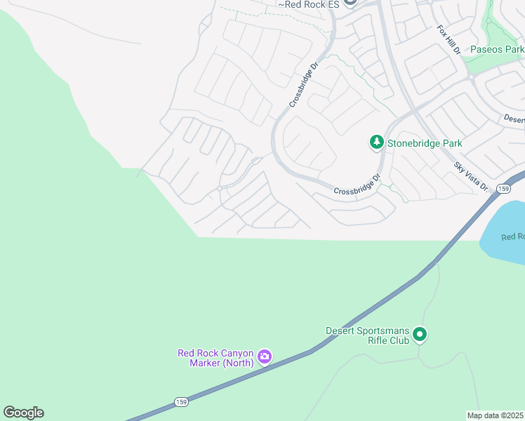 map of restaurants, bars, coffee shops, grocery stores, and more near Mayfield Manor Lane in Las Vegas