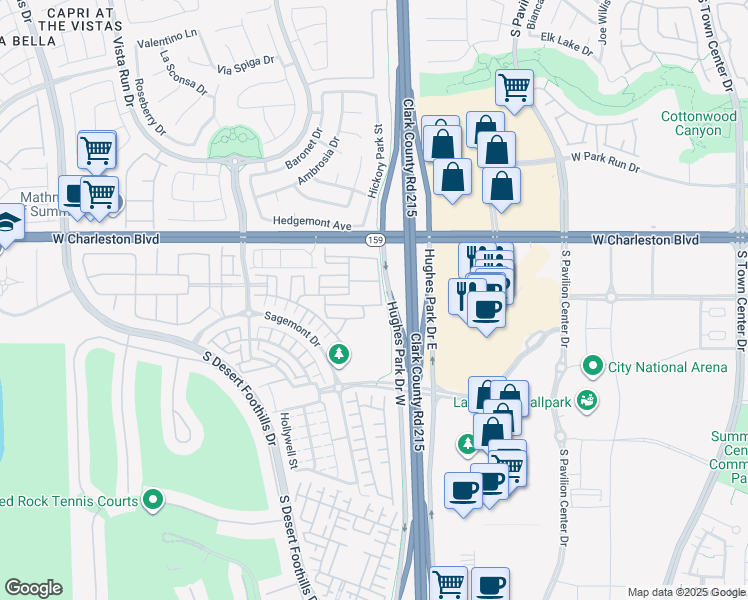 map of restaurants, bars, coffee shops, grocery stores, and more near 11238 Essence Point Avenue in Las Vegas