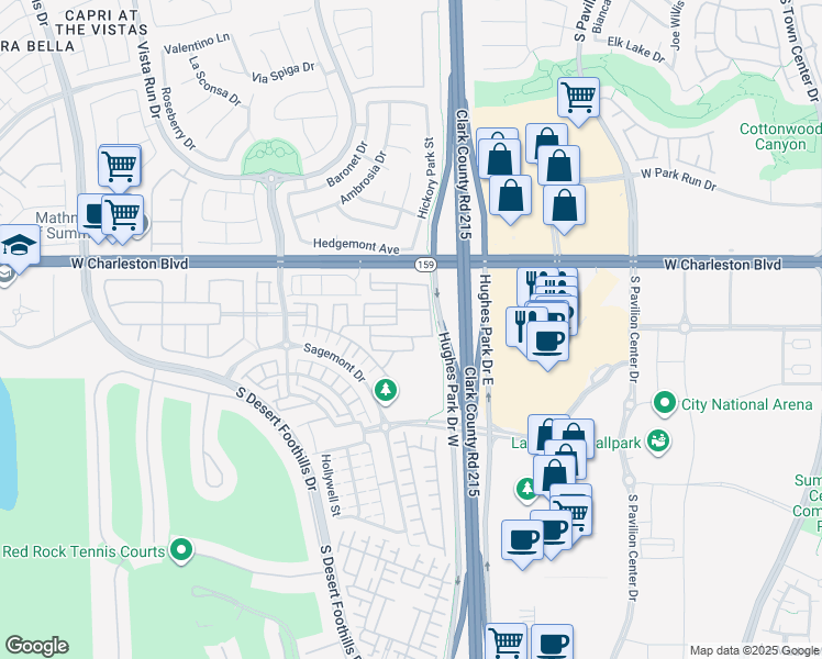 map of restaurants, bars, coffee shops, grocery stores, and more near 11258 Essence Point Avenue in Las Vegas