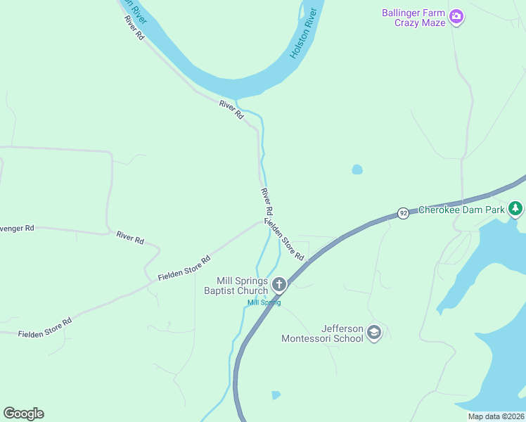 map of restaurants, bars, coffee shops, grocery stores, and more near 1416 River Road in New Market