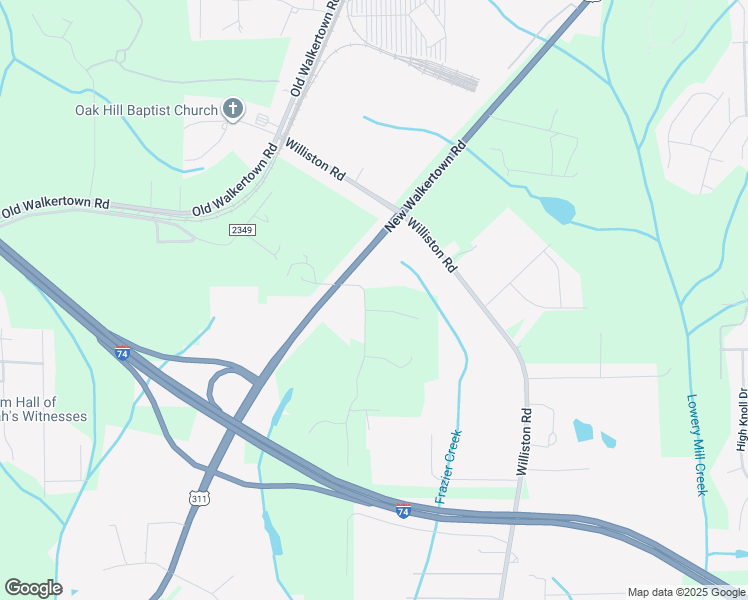 map of restaurants, bars, coffee shops, grocery stores, and more near Dillon Farm Road in Winston-Salem