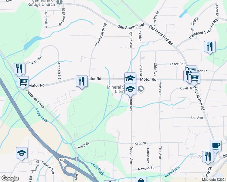 map of restaurants, bars, coffee shops, grocery stores, and more near 700 Hudson Street in Winston-Salem