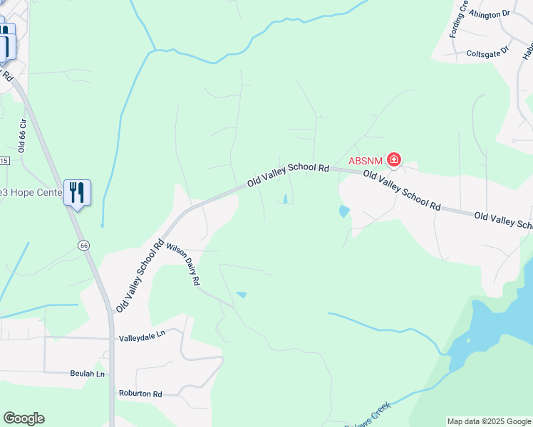 map of restaurants, bars, coffee shops, grocery stores, and more near 5790 Old Valley School Road in Kernersville