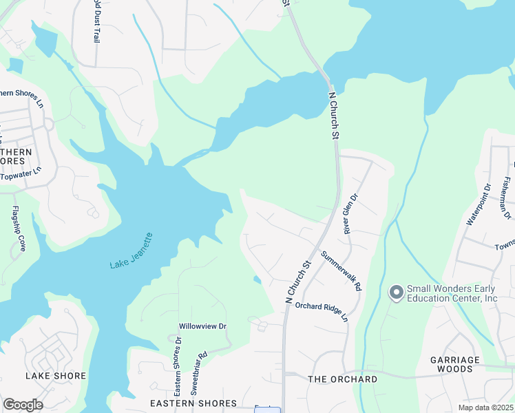 map of restaurants, bars, coffee shops, grocery stores, and more near 203 Summerwalk Road in Greensboro
