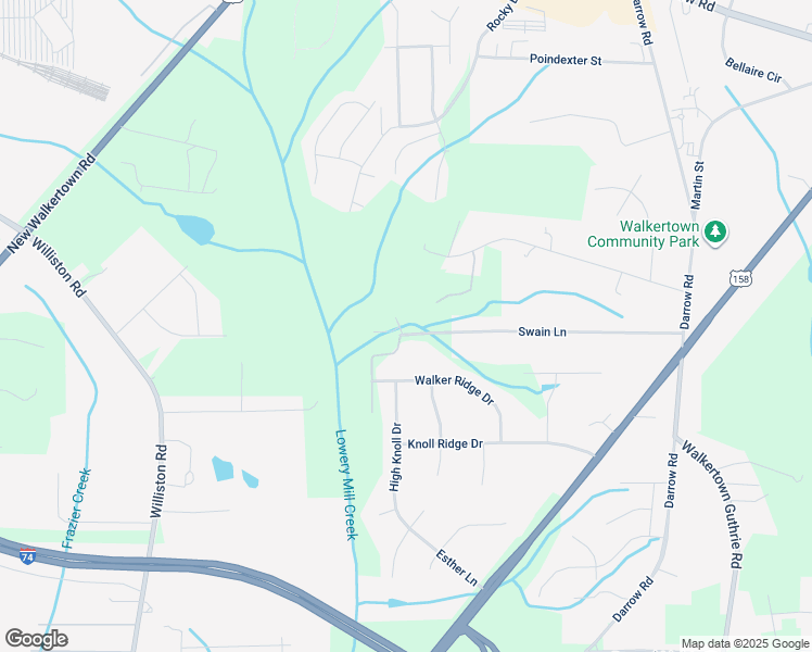 map of restaurants, bars, coffee shops, grocery stores, and more near 4817 Swain Lane in Walkertown