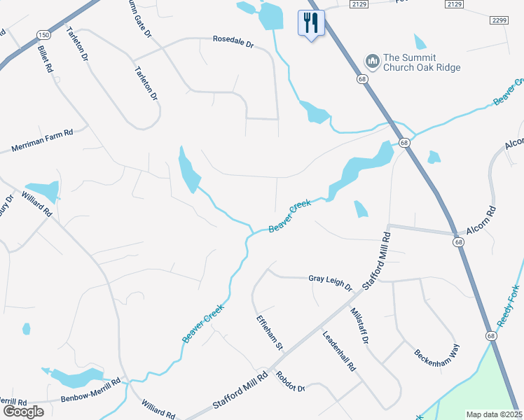 map of restaurants, bars, coffee shops, grocery stores, and more near 5401 Edge Runner in Oak Ridge