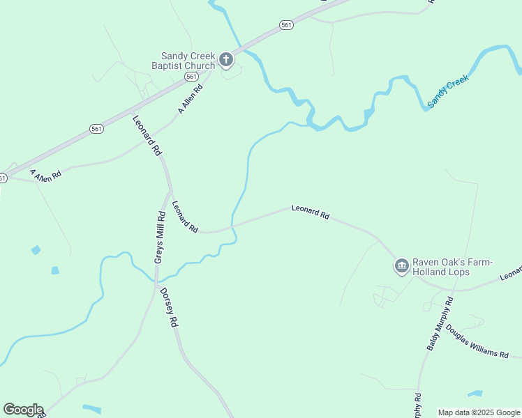 map of restaurants, bars, coffee shops, grocery stores, and more near 361 Leonard Road in Louisburg