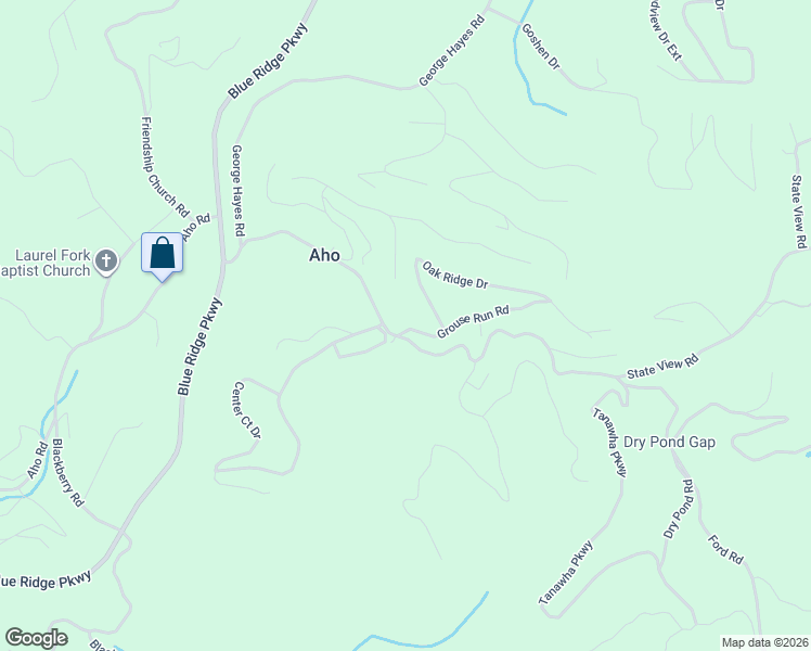 map of restaurants, bars, coffee shops, grocery stores, and more near 125 Grouse Run Road in Boone
