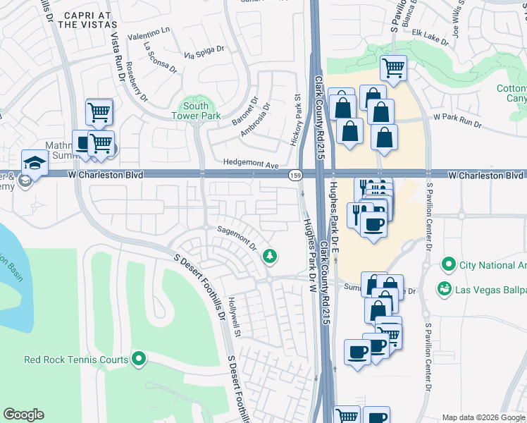 map of restaurants, bars, coffee shops, grocery stores, and more near 11313 Vision Peak Avenue in Las Vegas