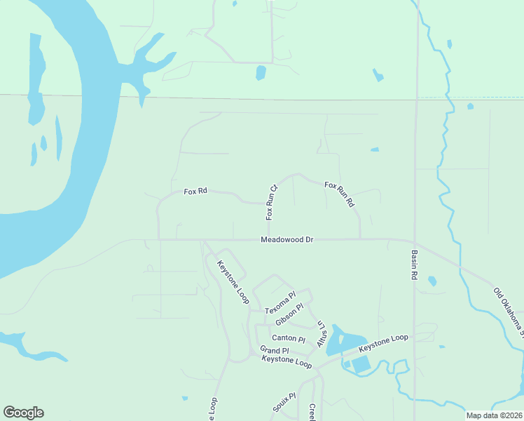 map of restaurants, bars, coffee shops, grocery stores, and more near 518 Fox Run Road in Mannford