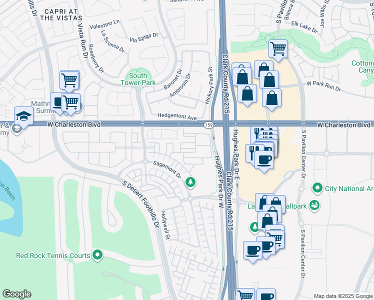 map of restaurants, bars, coffee shops, grocery stores, and more near 11303 Kraft Mountain Avenue in Las Vegas