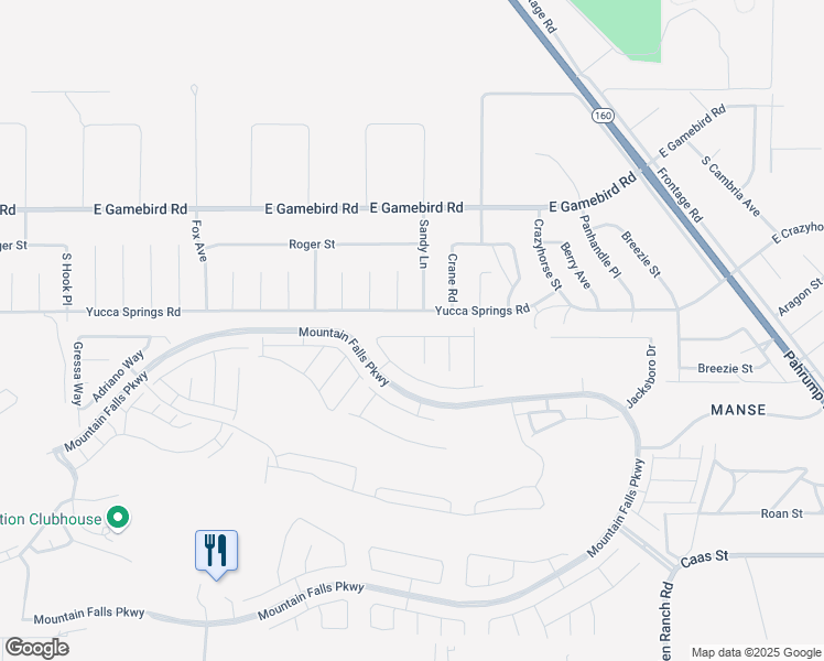 map of restaurants, bars, coffee shops, grocery stores, and more near 5436 Di Bossi Avenue in Pahrump