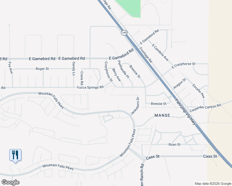 map of restaurants, bars, coffee shops, grocery stores, and more near in Pahrump