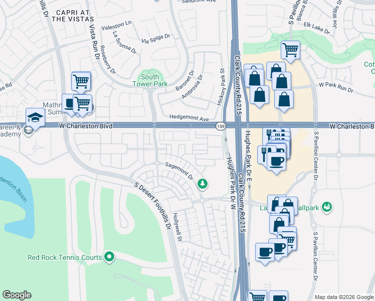 map of restaurants, bars, coffee shops, grocery stores, and more near 11313 Vision Peak Avenue in Las Vegas