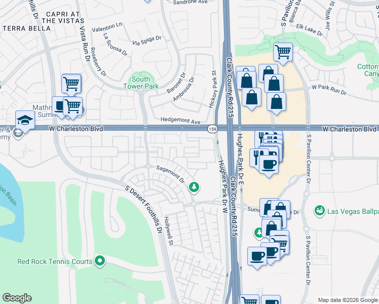 map of restaurants, bars, coffee shops, grocery stores, and more near 11313 Vision Peak Avenue in Las Vegas