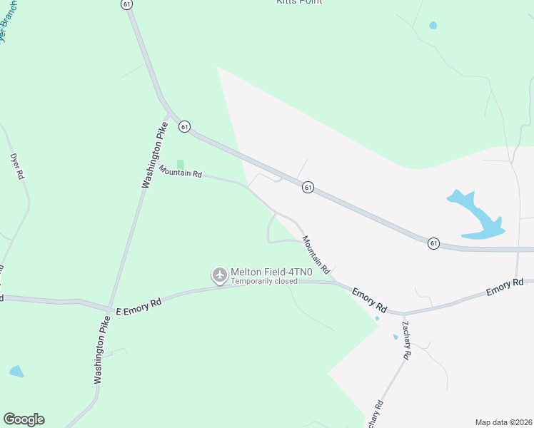 map of restaurants, bars, coffee shops, grocery stores, and more near 10732 Mountain Road in Luttrell