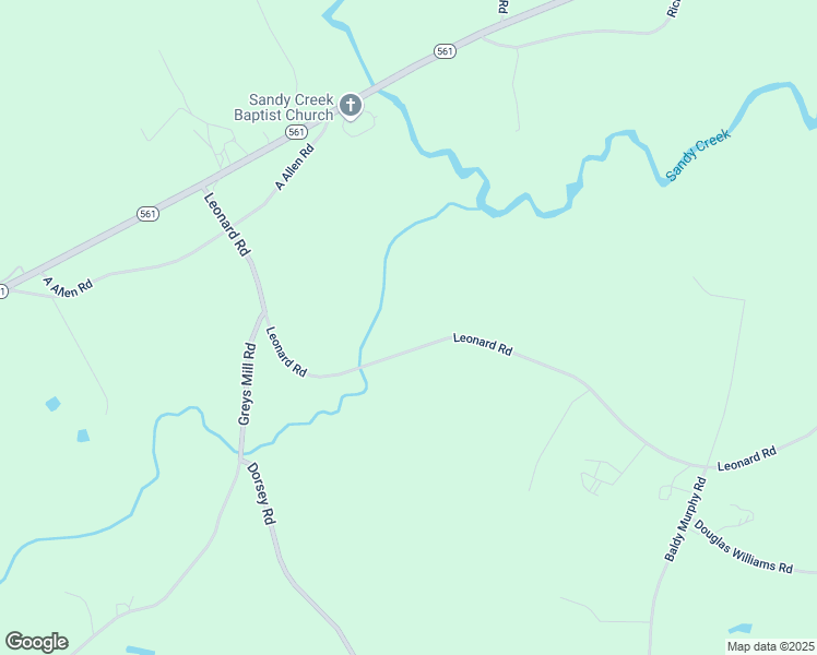 map of restaurants, bars, coffee shops, grocery stores, and more near 361 Leonard Road in Louisburg