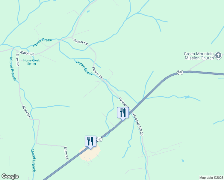 map of restaurants, bars, coffee shops, grocery stores, and more near 254 Painter Road in Chuckey