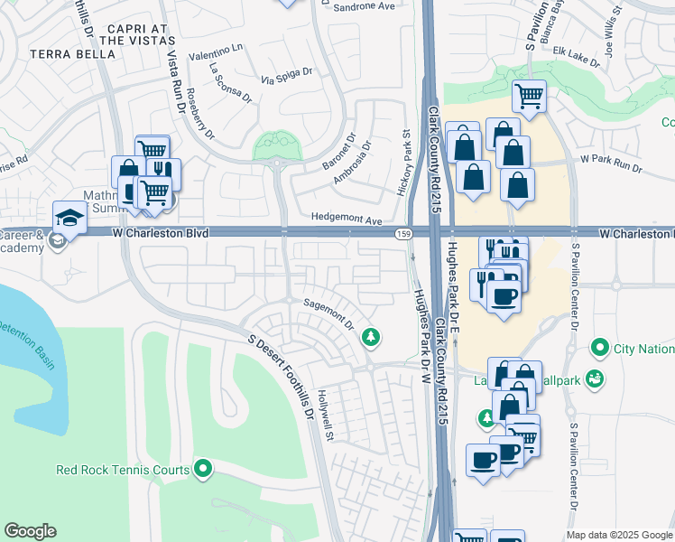 map of restaurants, bars, coffee shops, grocery stores, and more near in Las Vegas