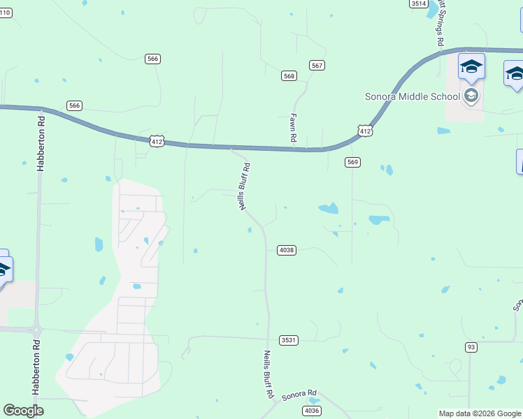 map of restaurants, bars, coffee shops, grocery stores, and more near 16516 Sandstone Lane in Springdale