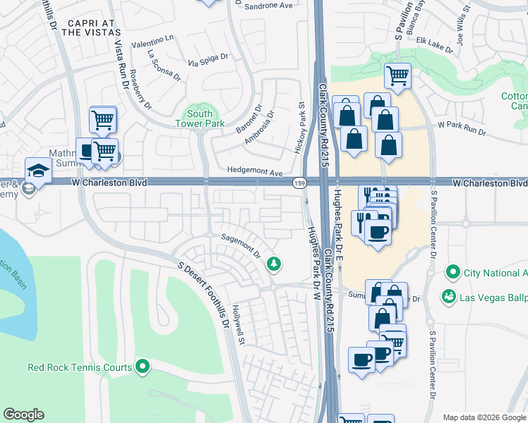 map of restaurants, bars, coffee shops, grocery stores, and more near 11313 Vision Peak Avenue in Las Vegas
