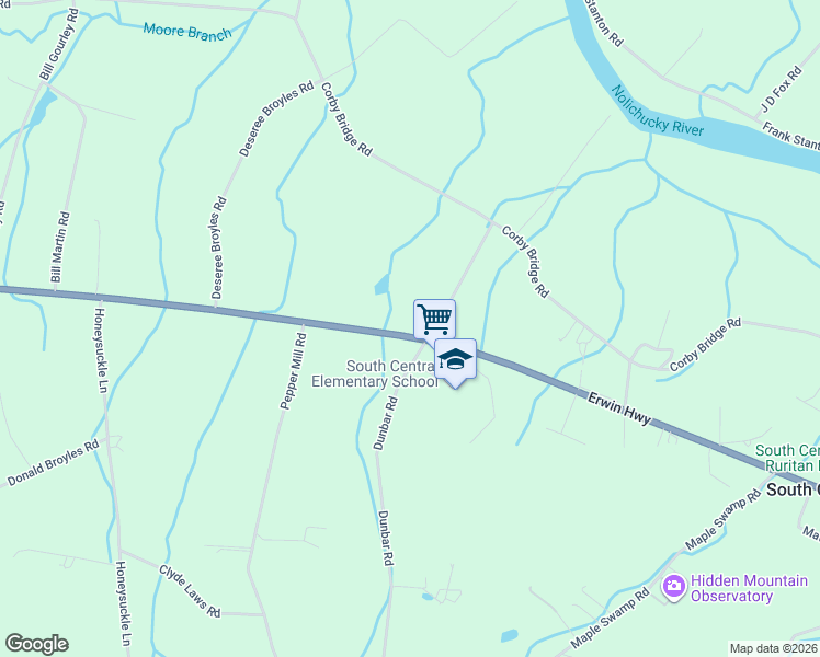 map of restaurants, bars, coffee shops, grocery stores, and more near 3009 Governor John Sevier Highway in Chuckey