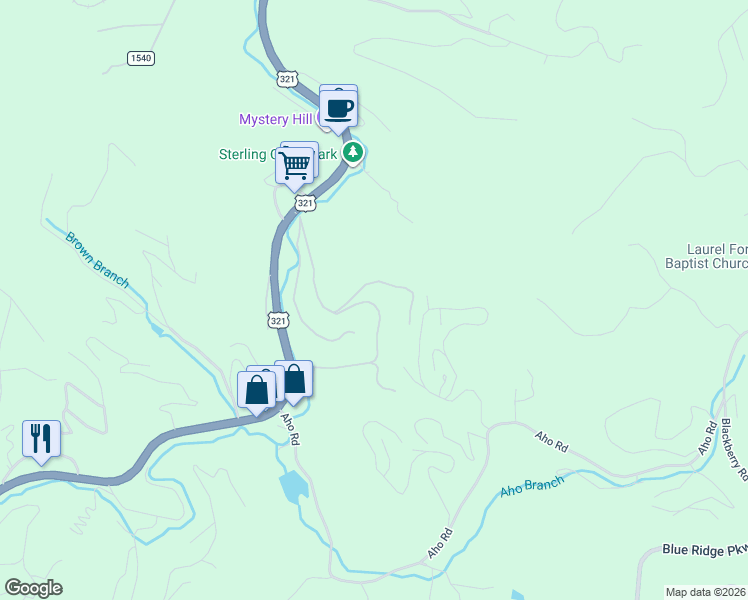 map of restaurants, bars, coffee shops, grocery stores, and more near 181 Hampton Glade Road in Blowing Rock