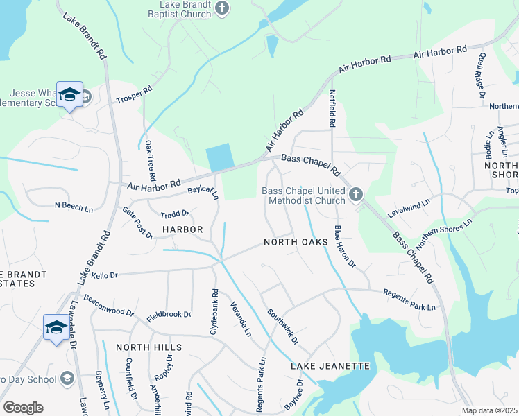 map of restaurants, bars, coffee shops, grocery stores, and more near 5315 Summerwood Drive in Greensboro