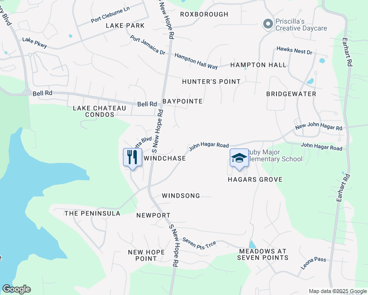 map of restaurants, bars, coffee shops, grocery stores, and more near 5042 John Hagar Rd in Nashville