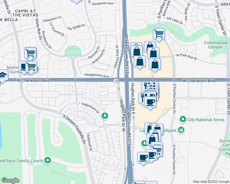 map of restaurants, bars, coffee shops, grocery stores, and more near 11256 Rainbow Peak Avenue in Las Vegas