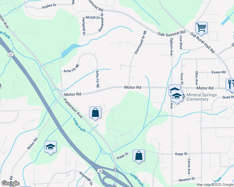 map of restaurants, bars, coffee shops, grocery stores, and more near in Winston-Salem