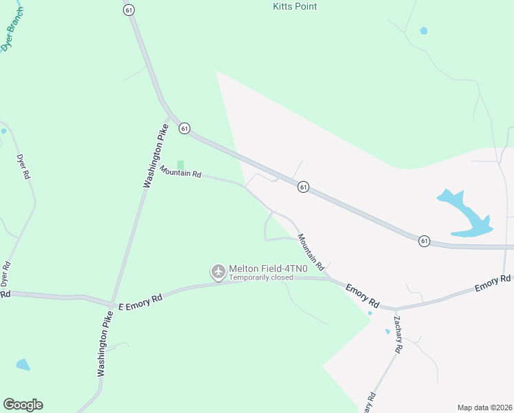 map of restaurants, bars, coffee shops, grocery stores, and more near 10732 Mountain Road in Luttrell