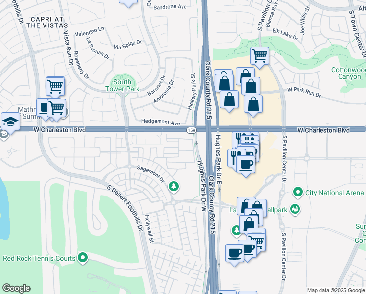 map of restaurants, bars, coffee shops, grocery stores, and more near 11256 Rainbow Peak Avenue in Las Vegas