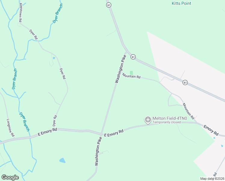 map of restaurants, bars, coffee shops, grocery stores, and more near 10647 Washington Pike in Luttrell